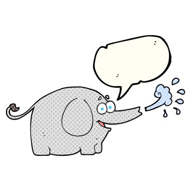 çizgi roman konuşma balonu çizgi film fil su oyuncak
