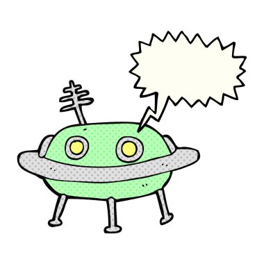 çizgi roman konuşma kabarcık karikatür uzay gemisi