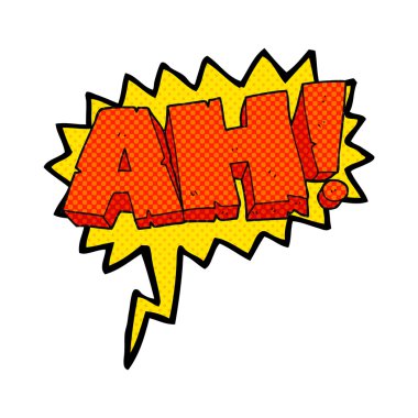 çizgi roman konuşma kabarcık karikatür Ah! Not