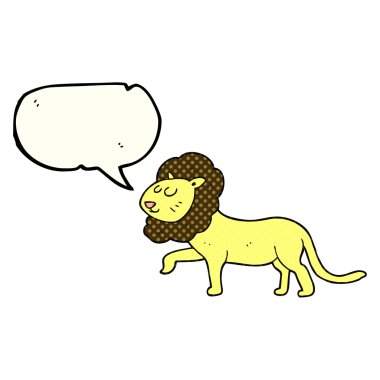 çizgi roman konuşma kabarcık karikatür aslan