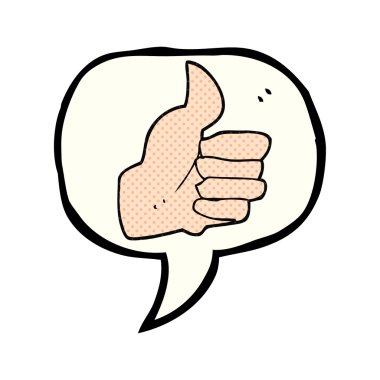 çizgi roman konuşma kabarcık karikatür başparmak yukarıya sembolü