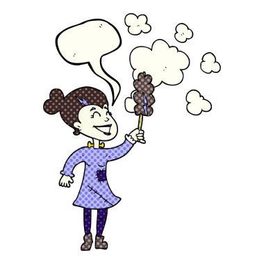 çizgi roman konuşma balonu çizgi film zombi kadın toz