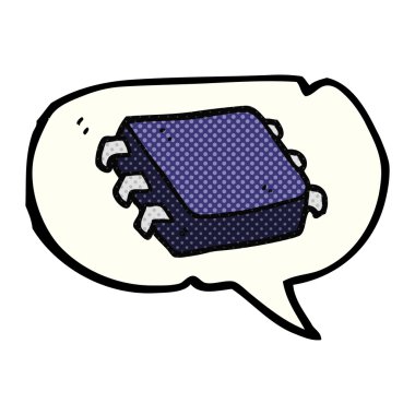 çizgi roman konuşma kabarcık karikatür bilgisayar çipi