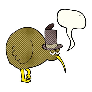 çizgi roman konuşma kabarcık karikatür kivi kuş