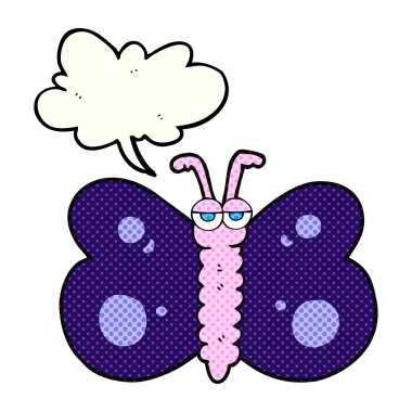 çizgi roman konuşma kabarcık karikatür kelebek