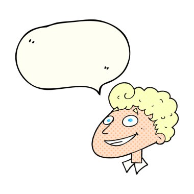 çizgi roman konuşma balonu karikatür mutlu adam