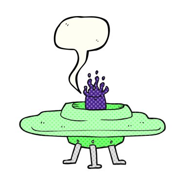 çizgi roman konuşma kabarcık karikatür uçan daire