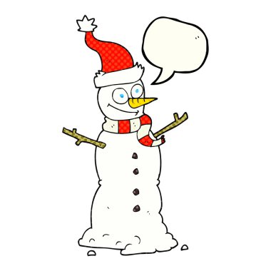 çizgi roman konuşma kabarcık karikatür kardan adam