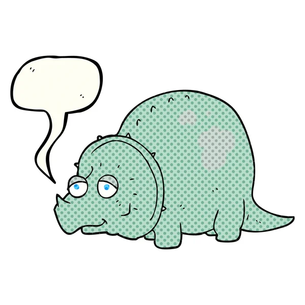 Képregény beszéd buborék rajzfilm dinoszaurusz — Stock Vector