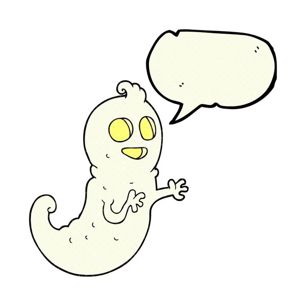 Comic book speech bubble cartoon ghost — Stock Vector