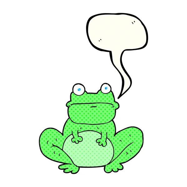 Çizgi roman konuşma kabarcık karikatür kurbağa — Stok Vektör