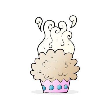 karikatür fincan kek