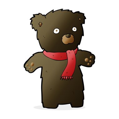 Çizgi film sevimli siyah ayı