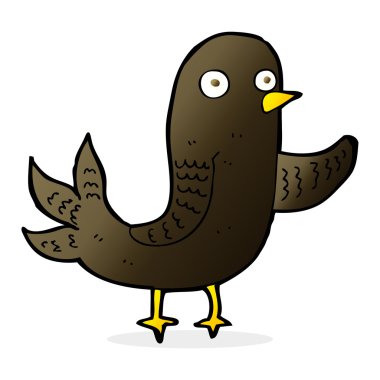 kuş sallayarak karikatür 