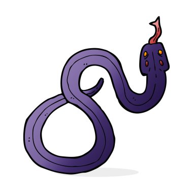 çizgi film illüstrasyon yılan