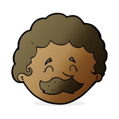 Çizgi filmdeki bıyıklı adam.