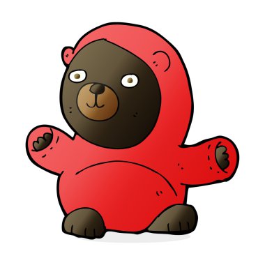 Tatlı çizgi film kara ayı.