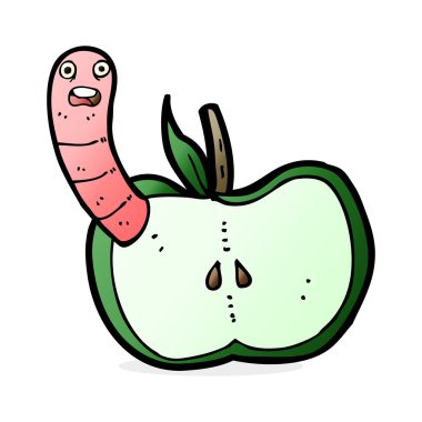 solucanlı çizgi film elması