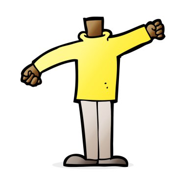 Cartoon kollarını sallayarak vücut (mix ve maç karikatür veya kendi phot Ekle