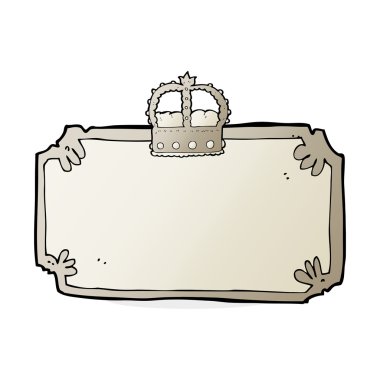 karikatür eski çerçeve afişi