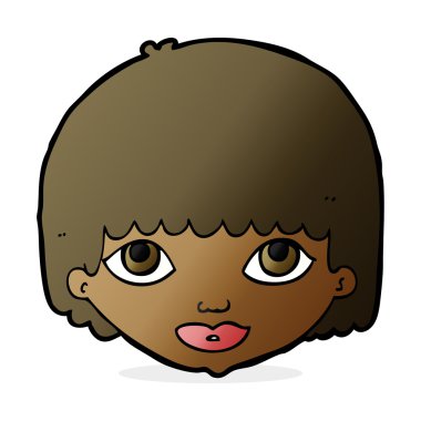 çizgi film kadın yüzü