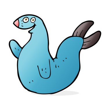 karikatür mutlu mühür