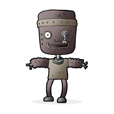 robot karikatür çizimi
