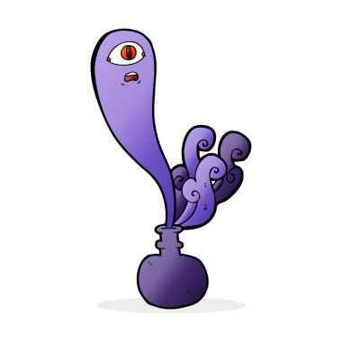 Şişedeki cadılar bayramı hayaleti.