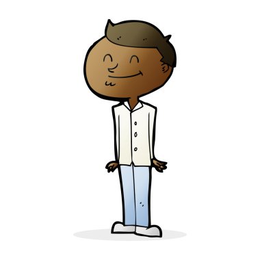 gülümseyen adam çizgi film