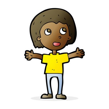 karikatür mutlu kişi