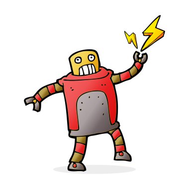 robot karikatür çizimi