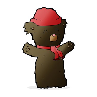 Çizgi film sevimli siyah ayı