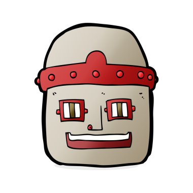 Cartoon robot baş