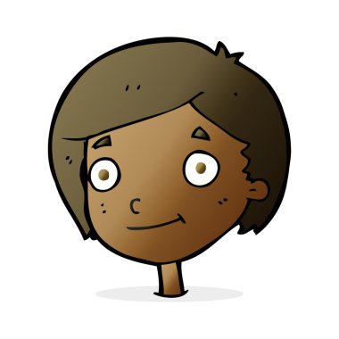 karikatür mutlu çocuk