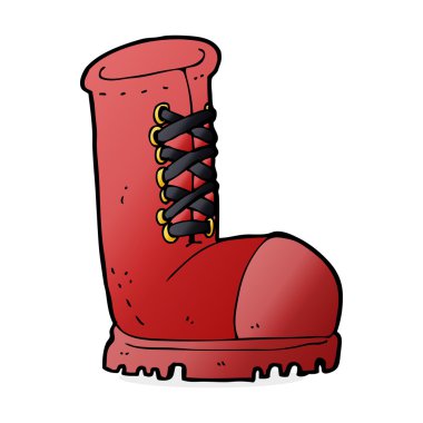 karikatür eski iş çizmesi