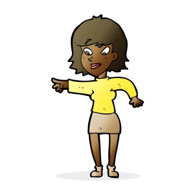 çizgi film kadın işaret