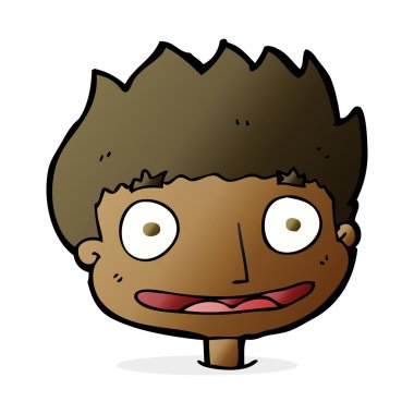 karikatür mutlu çocuk