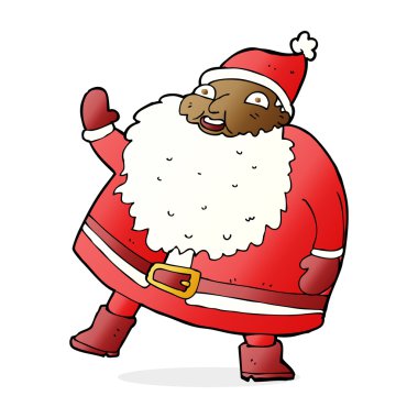 Komik el sallayan Noel Baba çizgi filmi