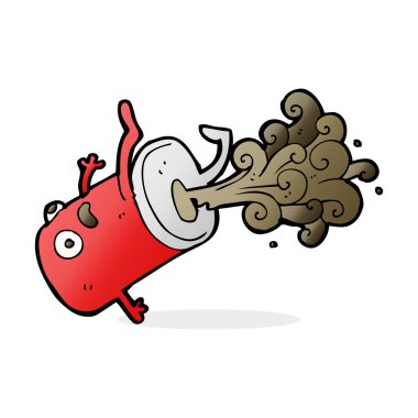 Çizgi film eski içki kutusu.