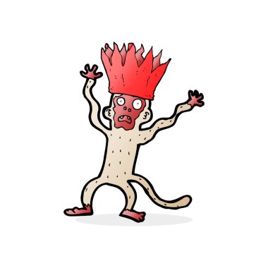 karikatür ürkek monkey