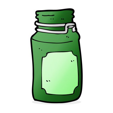 karikatür mutfak kavanozu