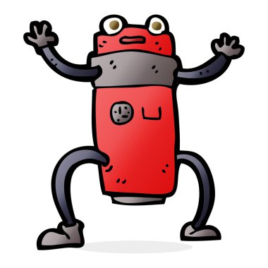 robot karikatür çizimi