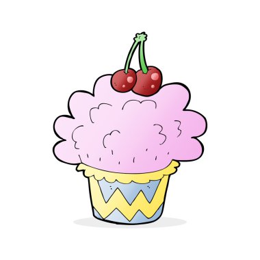 cupcake karikatür çizimi