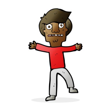 만화 소년 당황