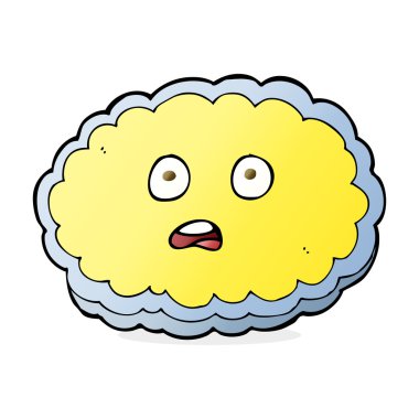 Şok olmuş karikatür bulut surat