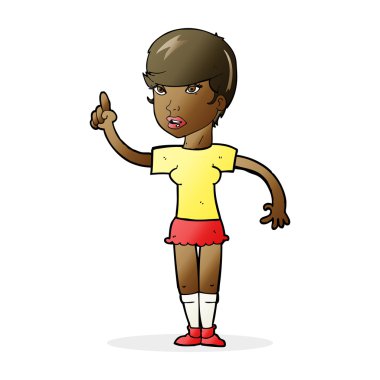 Çizgi film kadını.