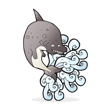 köpekbalığı karikatür çizimi