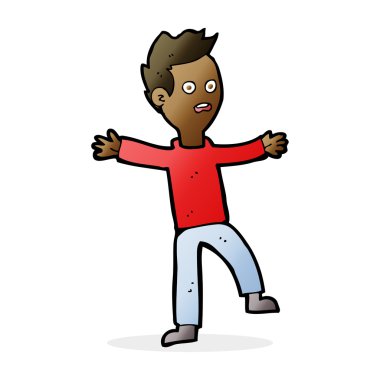 karikatür ürküyor çocuk