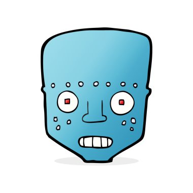 Cartoon robot baş