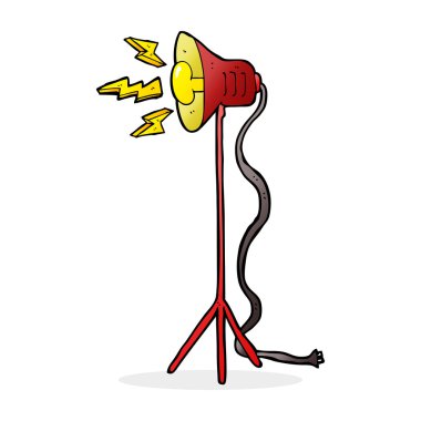 çizgi film stüdyo lambası parlıyor